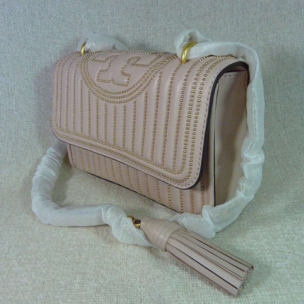 Tory Burch Fleming Shell Pink Mini Stud Small Con… - image 3